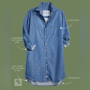 Frank & Eileen Mary Classic Shirt Dress in Vintage Stonewashed Indigo